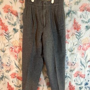 Vintage Elegant Gray Women's Trousers